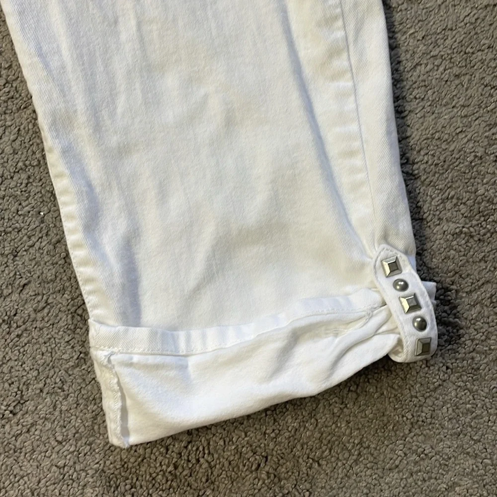 Nine West Jeans White Studded Capris | Size 16/33 - Picture 2 of 12